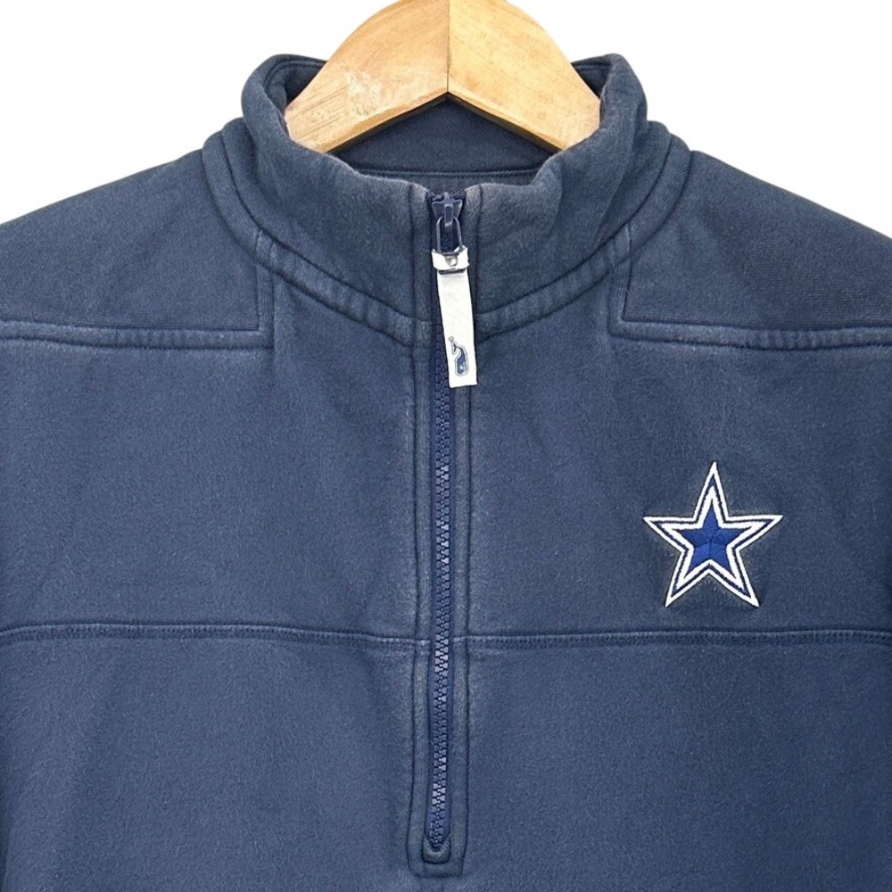 Vineyard Vines Dallas Cowboys Shep Shirt Quarter Zip Pullover Navy Blue SZ S NFL